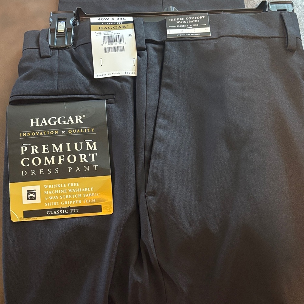 Haggar Classic Fit Black Dress Pants